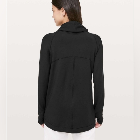 Lululemon Coast Easy Wrap Black Asymmetrical Hoodie - Picture 2 of 11